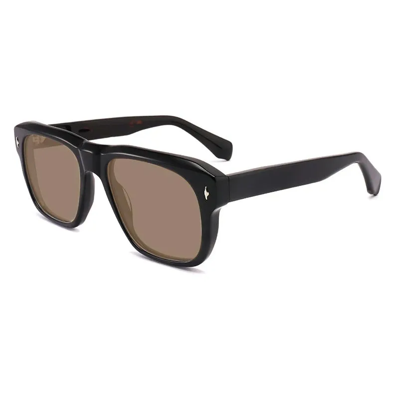 Gatenac Unisex Full Rim Square Polarized Acetate Sunglasses Mo16