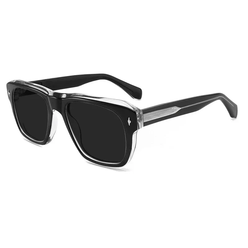 Gatenac Unisex Full Rim Square Polarized Acetate Sunglasses Mo16