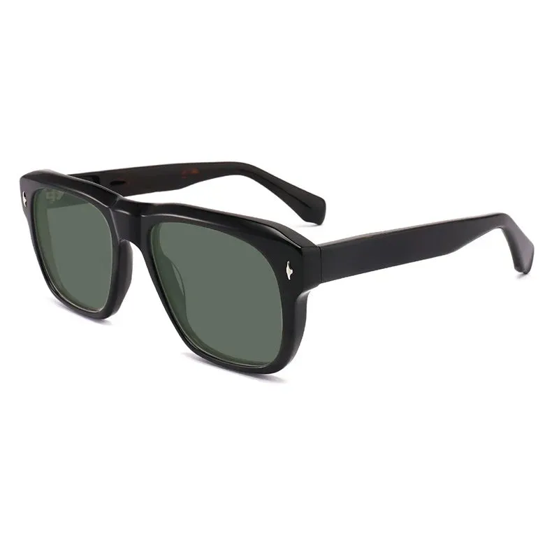 Gatenac Unisex Full Rim Square Polarized Acetate Sunglasses Mo16