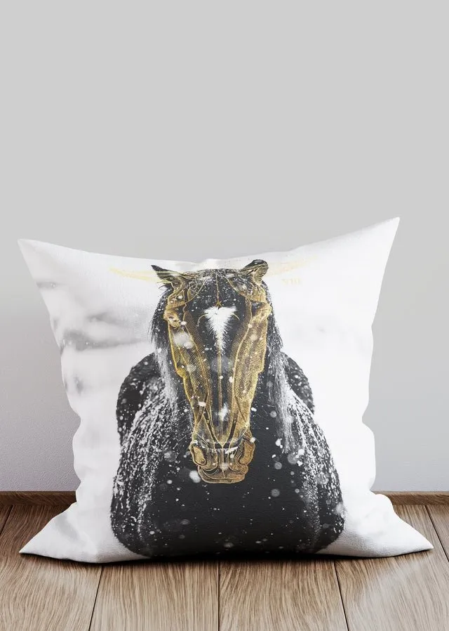 Gold Horse Cushion