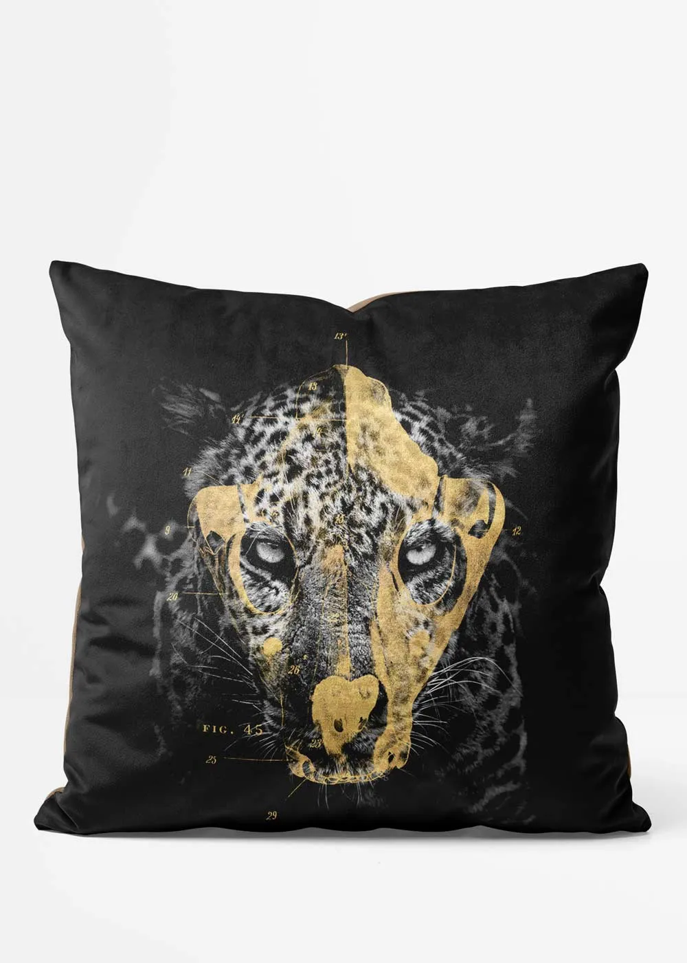 Gold Leopard Animal Cushion