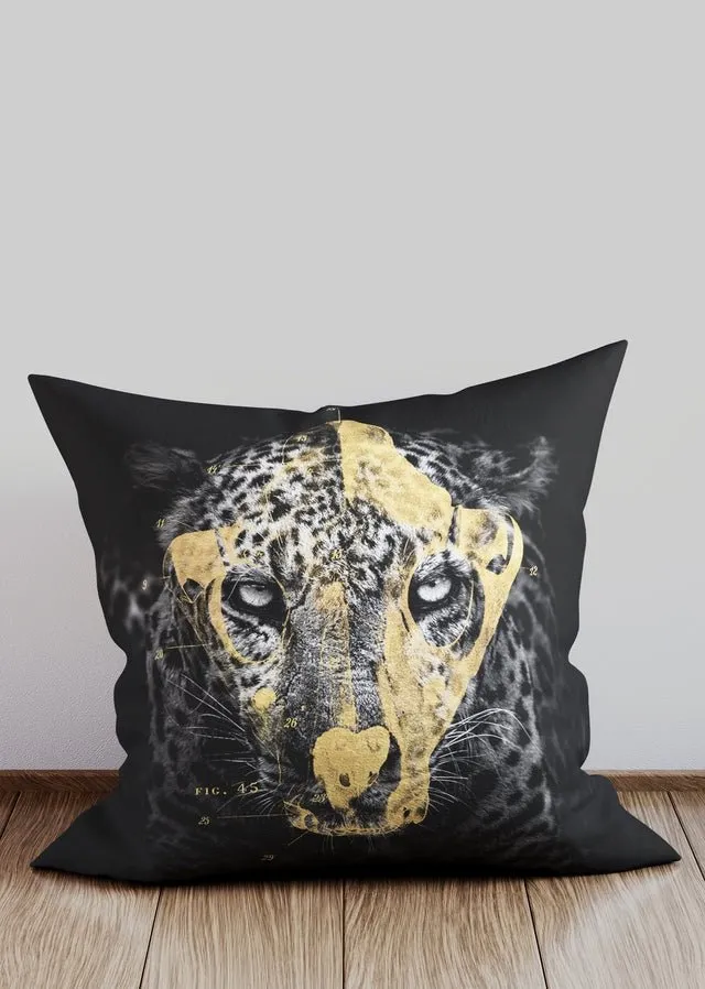 Gold Leopard Animal Cushion