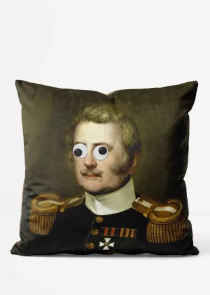 Googly Stick On Eyes Portrait Cushion 2