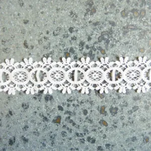 Guipure Lace Lattice Trim - Ivory