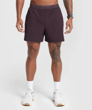 Gymshark Apex 5" Hybrid Shorts - Plum Brown