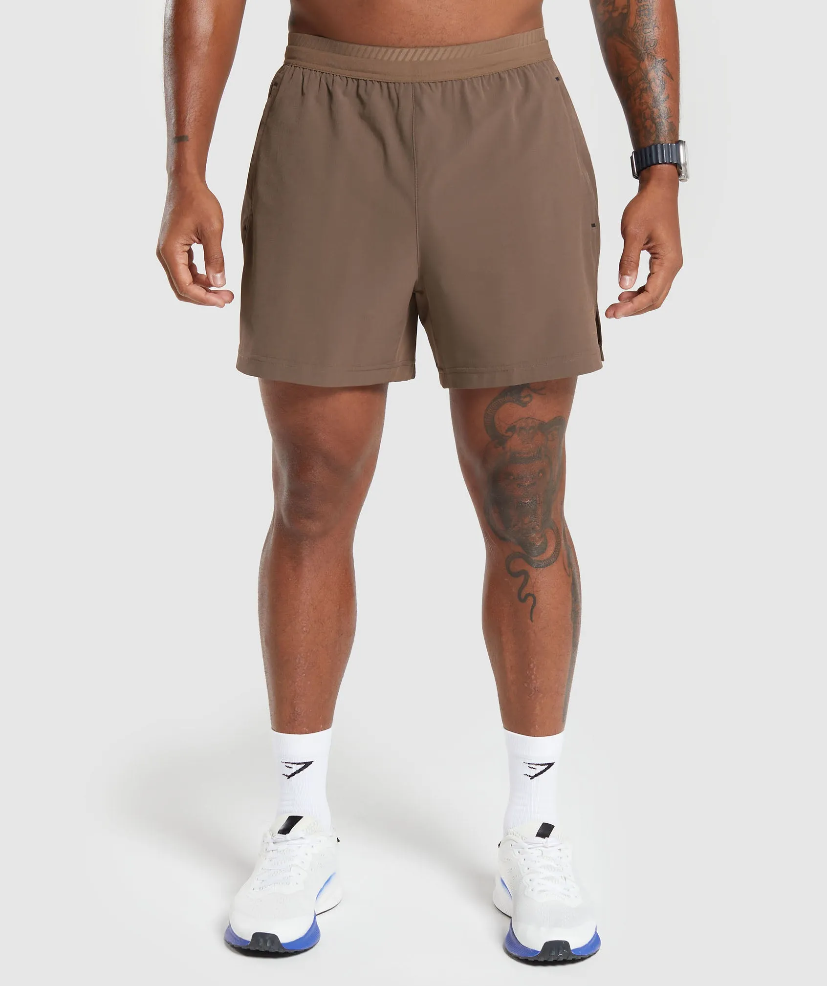 Gymshark Apex 5" Hybrid Shorts - Soft Brown