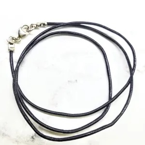 Handmade Various Lengths Single Smooth Black Leather Necklaces