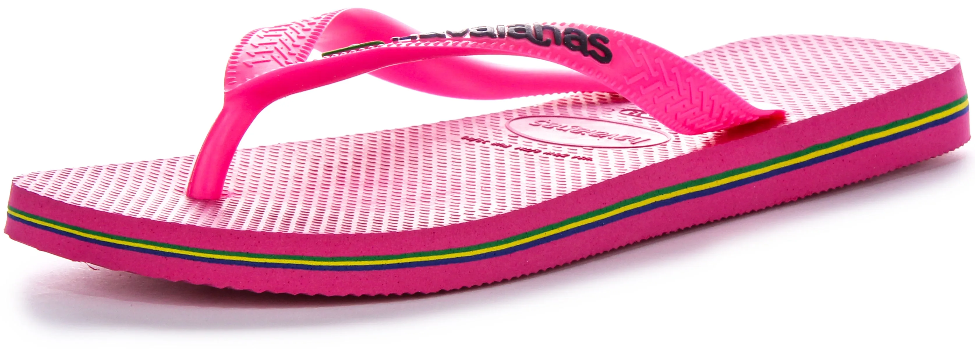 Havaianas Brasil Logo Neon In Pink For Unisex