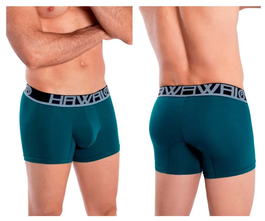 HAWAI 4986 Solid Athletic Trunks Color Green