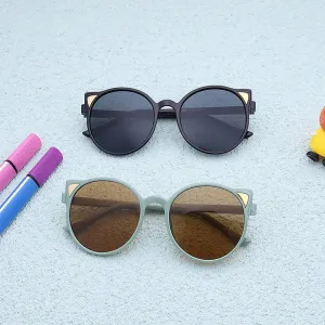 Kids Sunglasses Cute Cartoon Cat Ears Sunglasses Outdoor Sun Protection Children Lovely Vintage Classic Sunglasses Protection