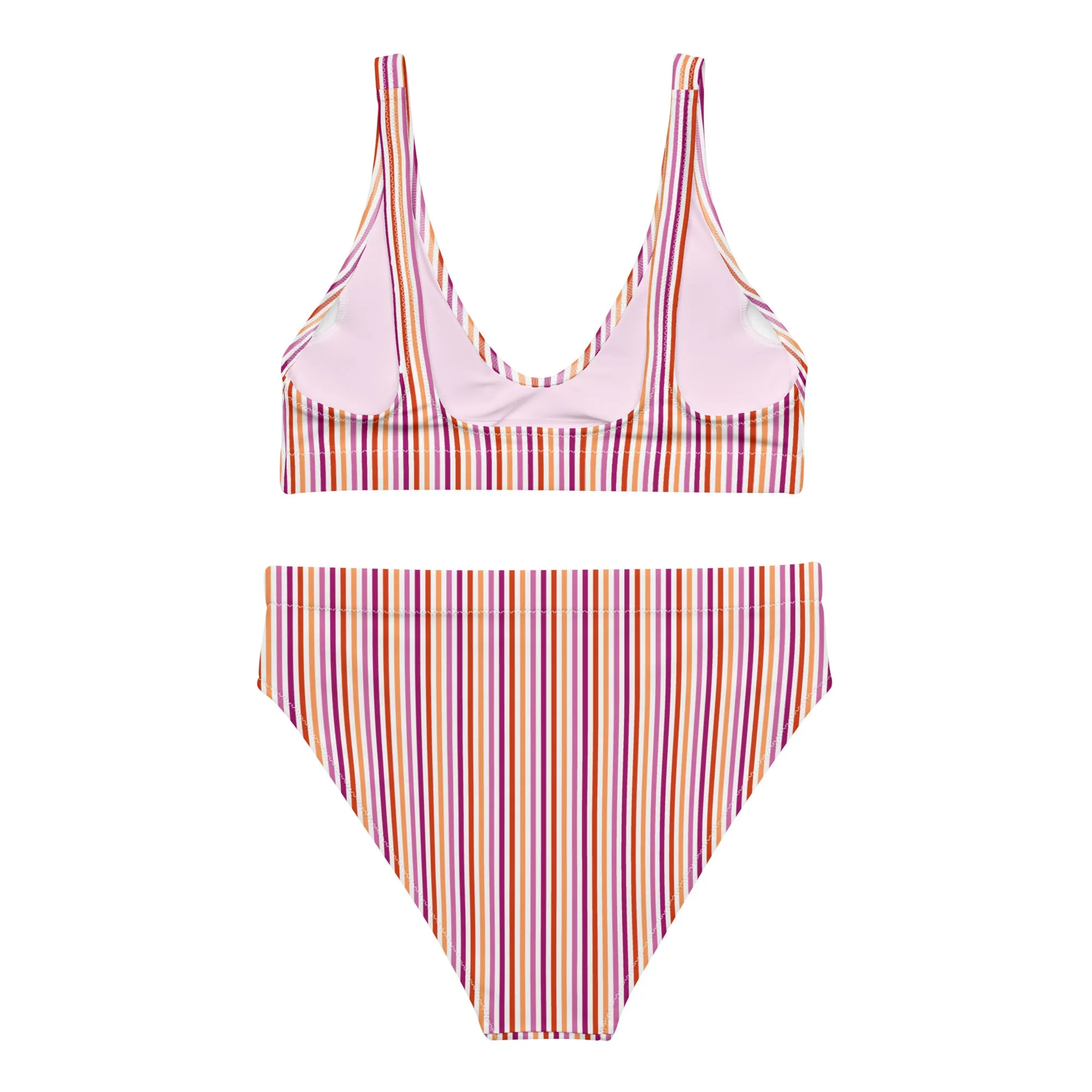 Lesbian Striped Athletic Bikini Top