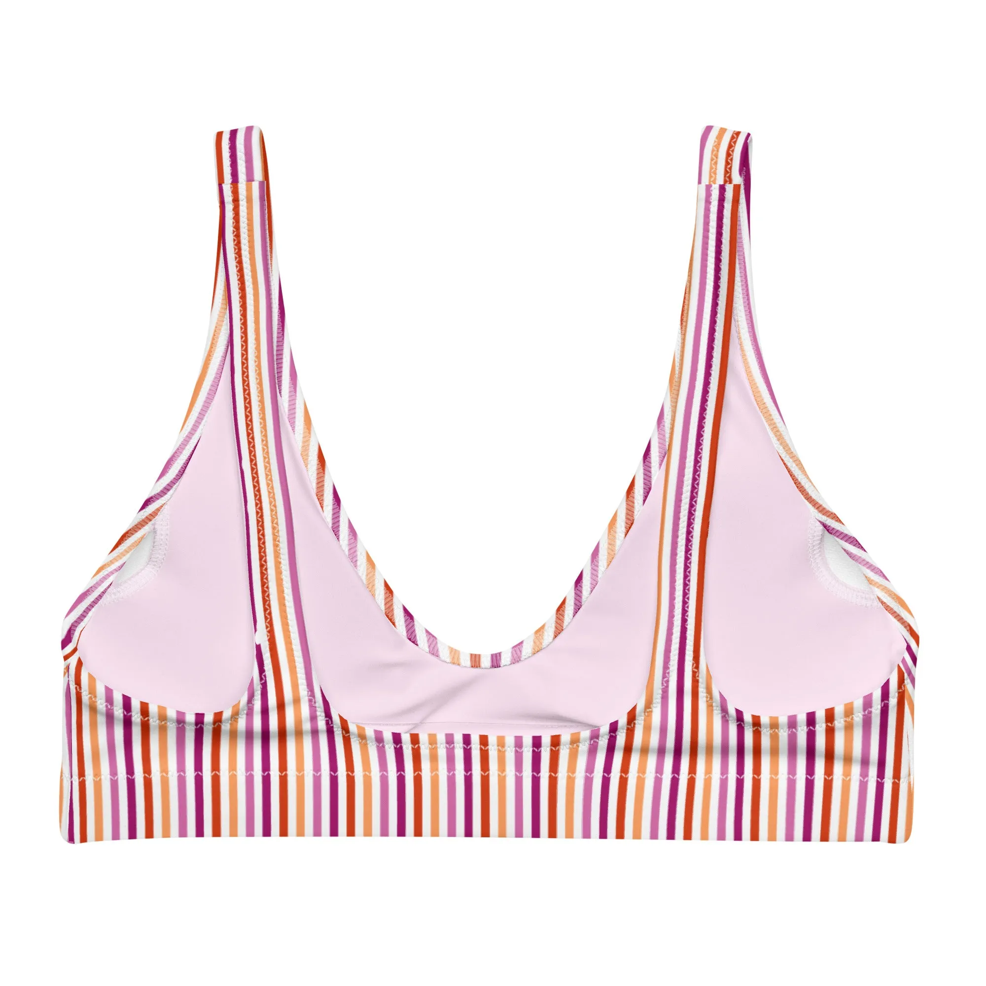 Lesbian Striped Athletic Bikini Top