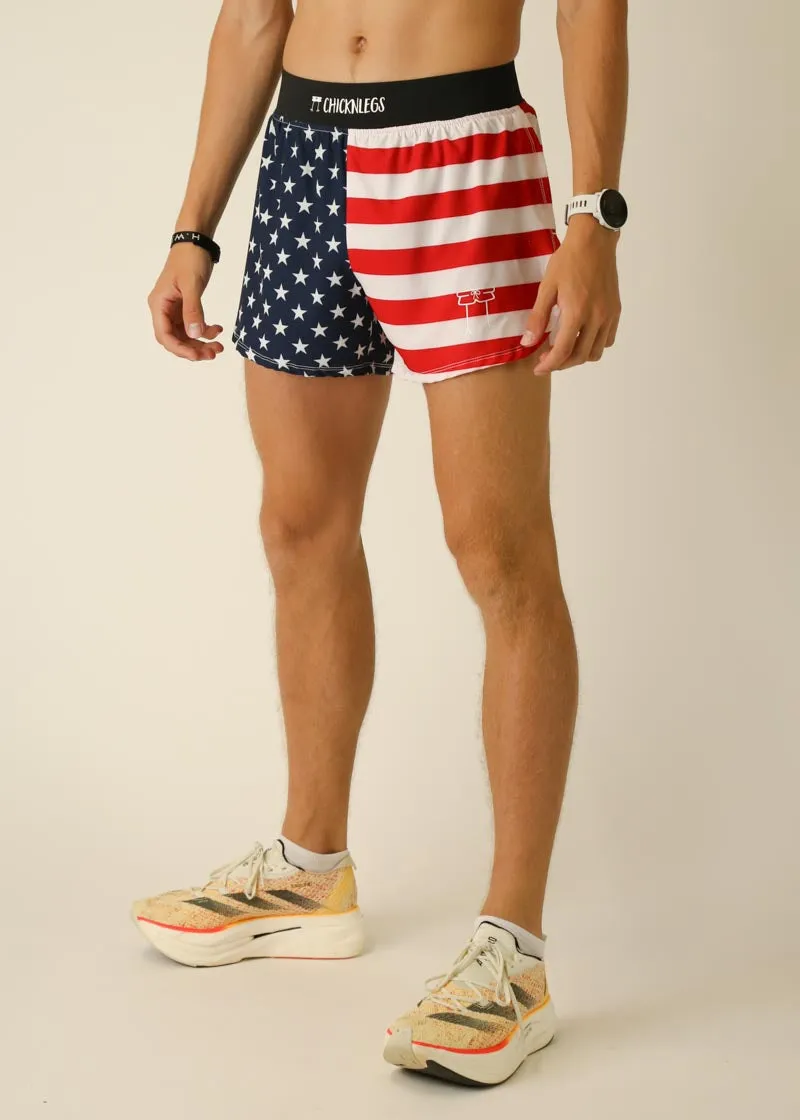 Men's USA 4" Half Split Shorts