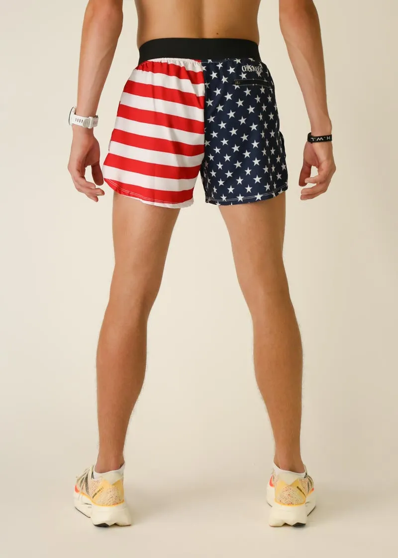 Men's USA 4" Half Split Shorts