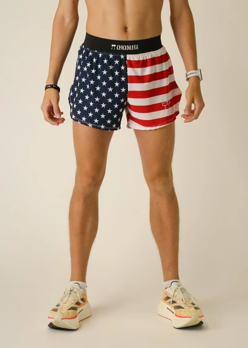 Men's USA 4" Half Split Shorts