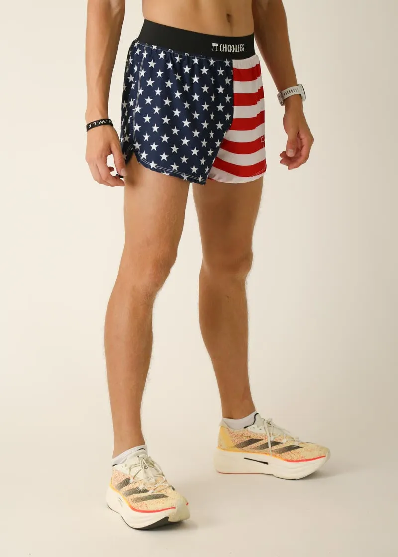 Men's USA 4" Half Split Shorts