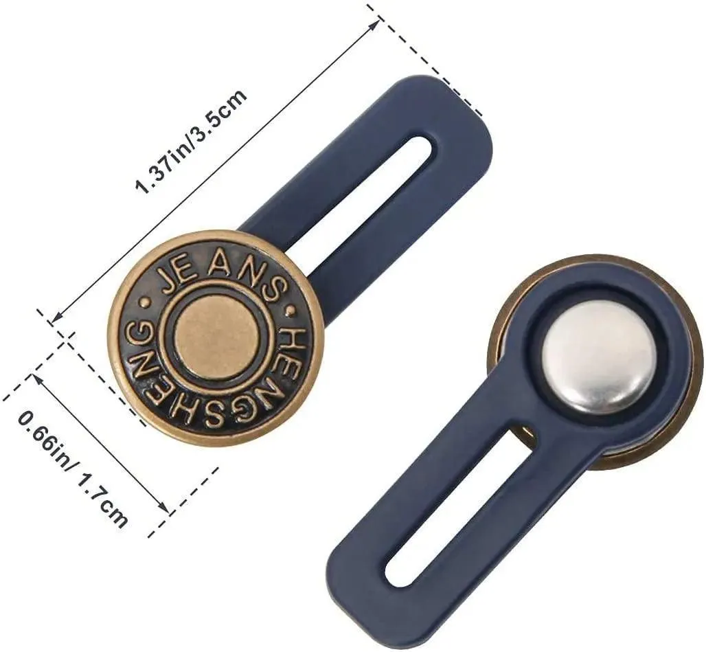 Metal Button Extender Set: Transform Tight Waistbands for Perfect Fit