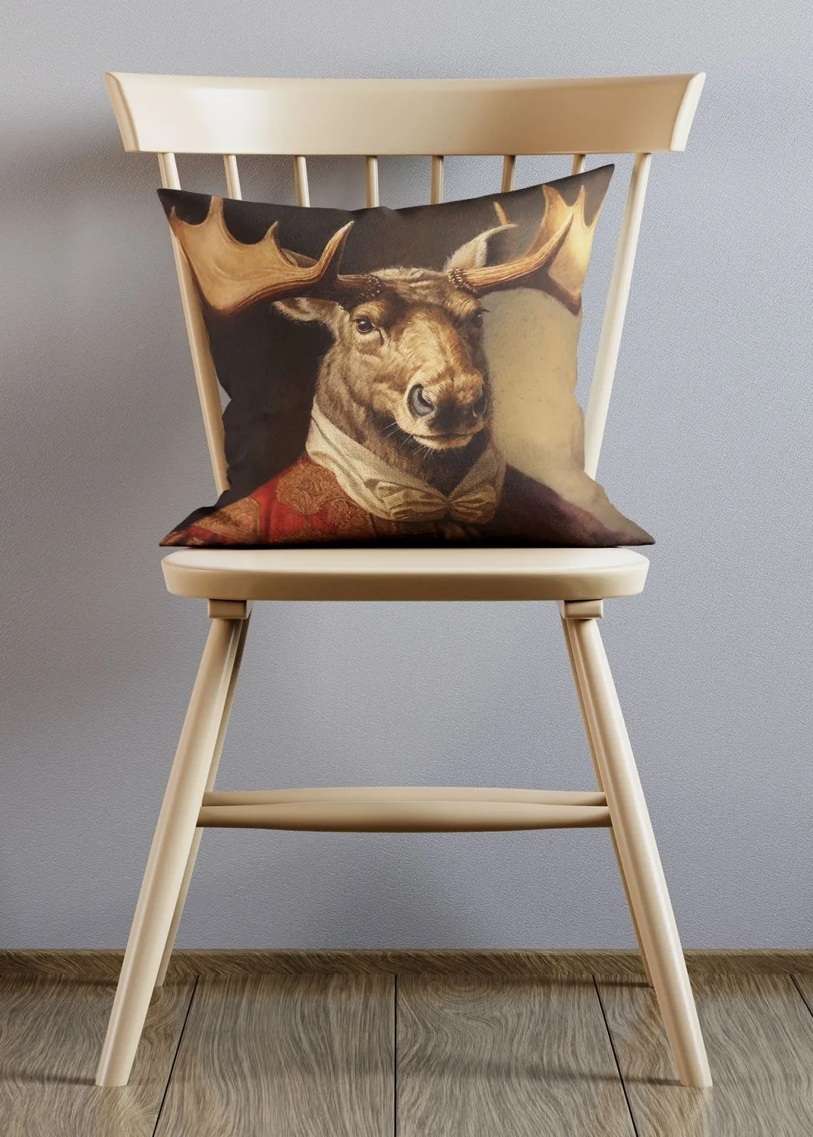 Moose Animal Portrait Cushion