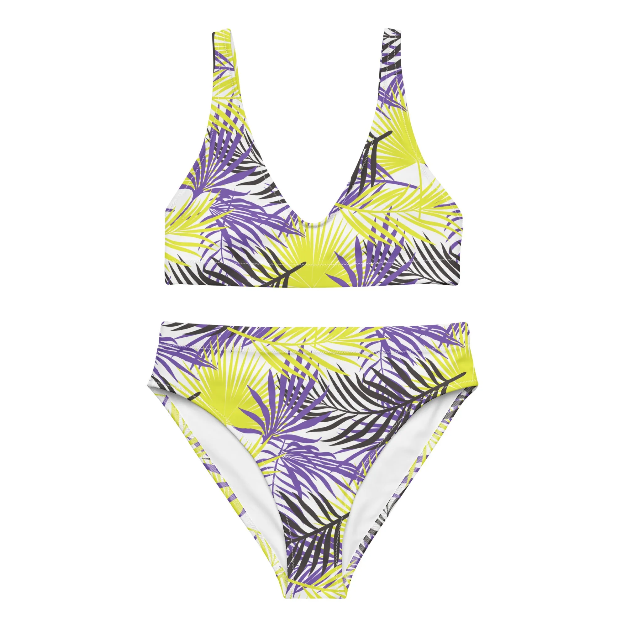 Non-Binary Palm Athletic Bikini Top