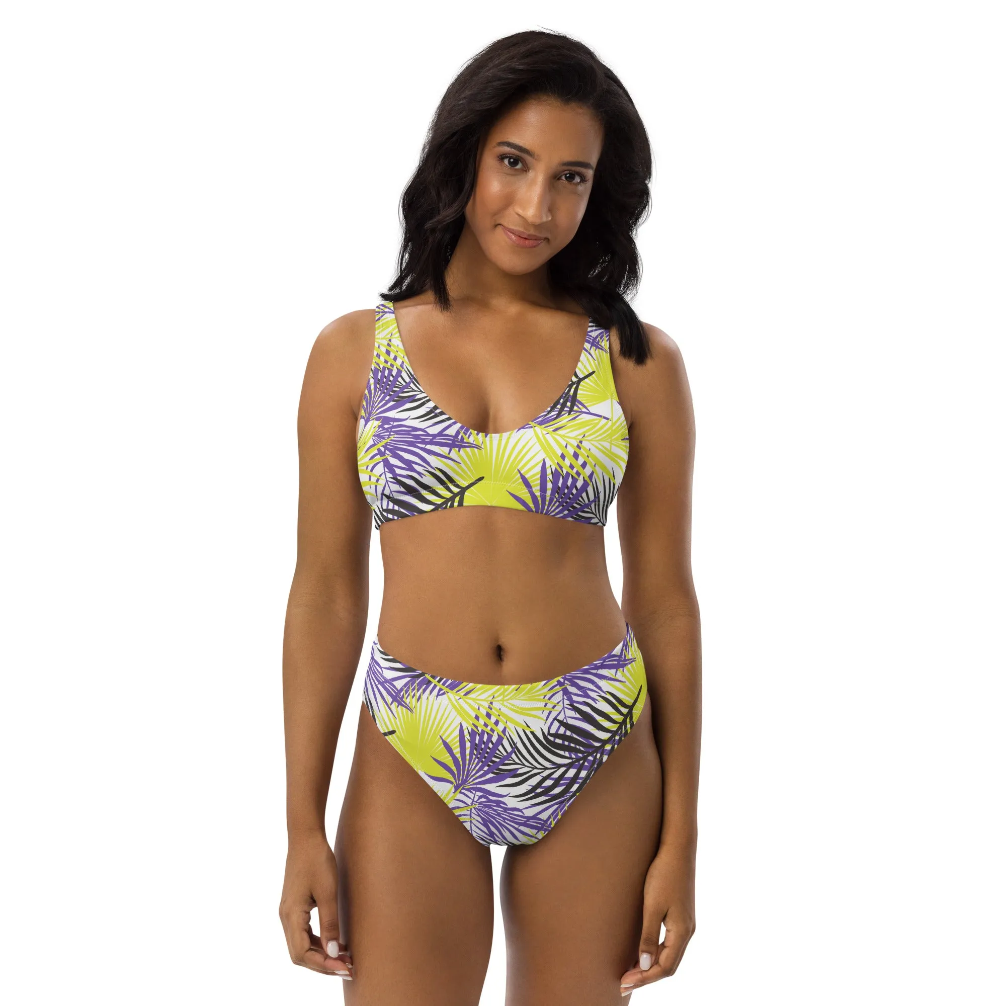 Non-Binary Palm Athletic Bikini Top