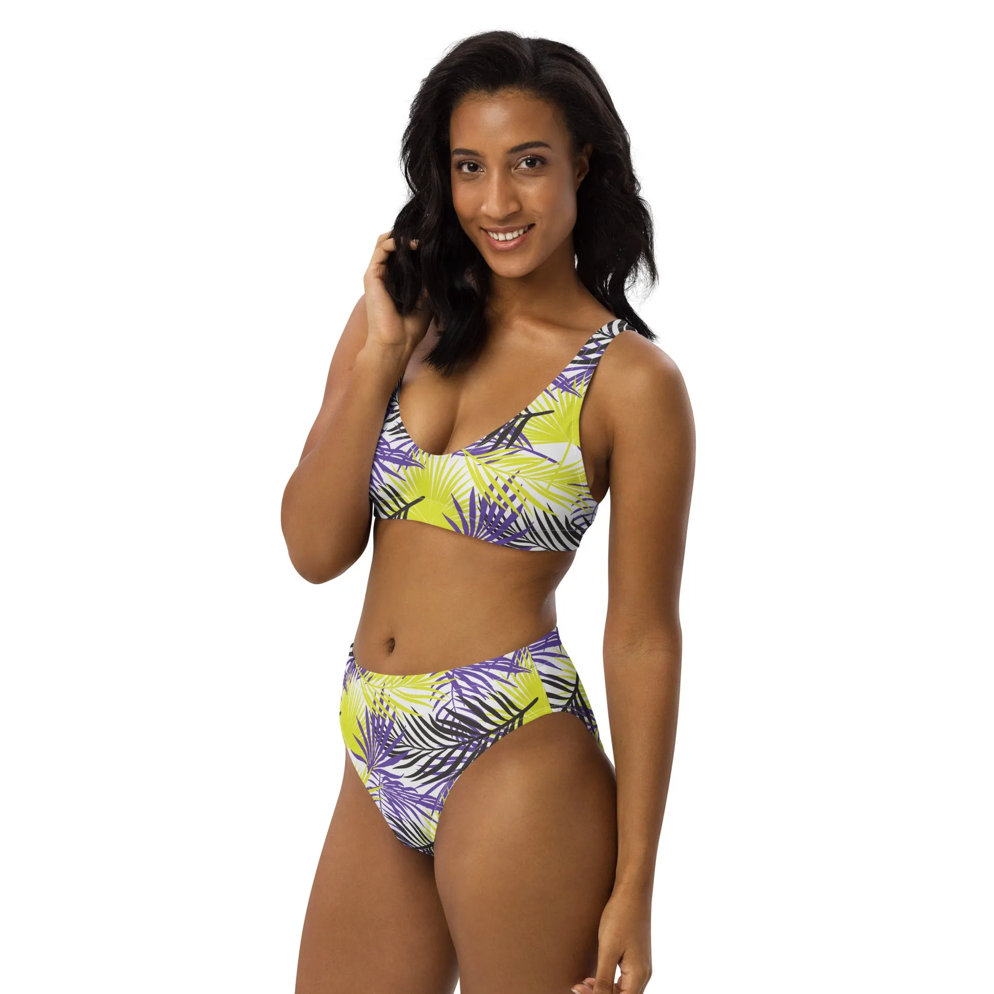 Non-Binary Palm Athletic Bikini Top