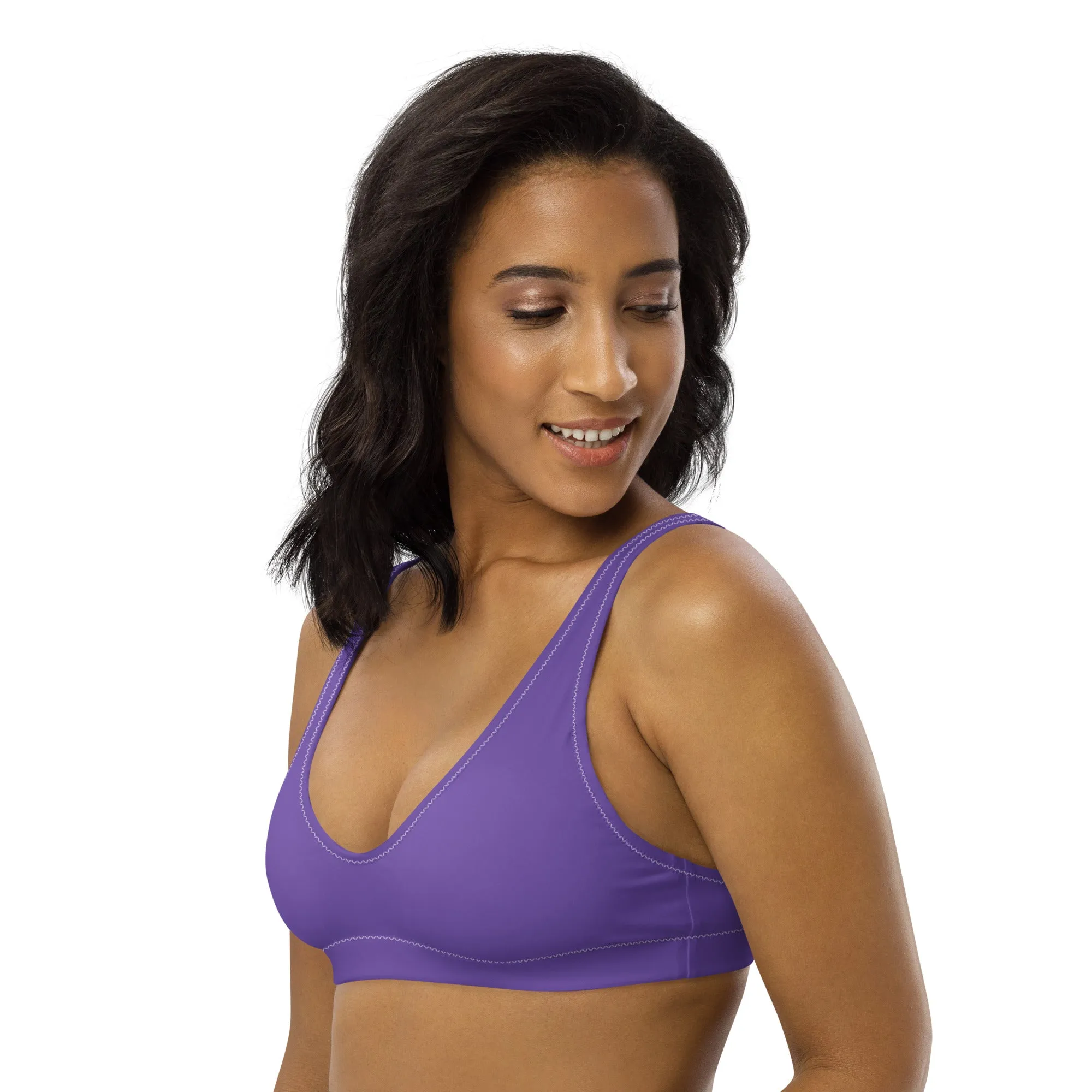 Non-Binary Solid Athletic Bikini Top