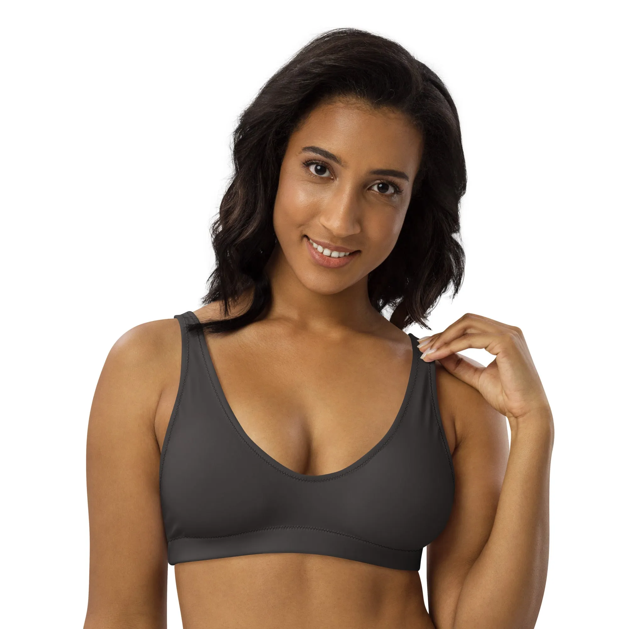 Non-Binary Solid Athletic Bikini Top