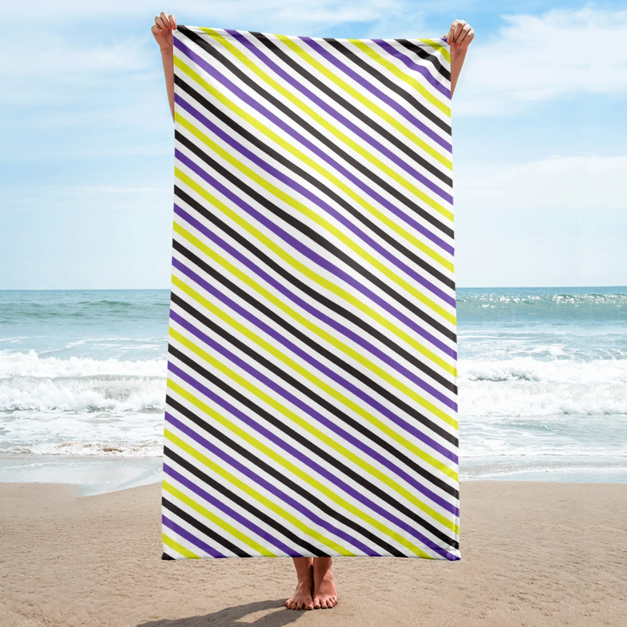 Non-Binary Stripe Beach Towel