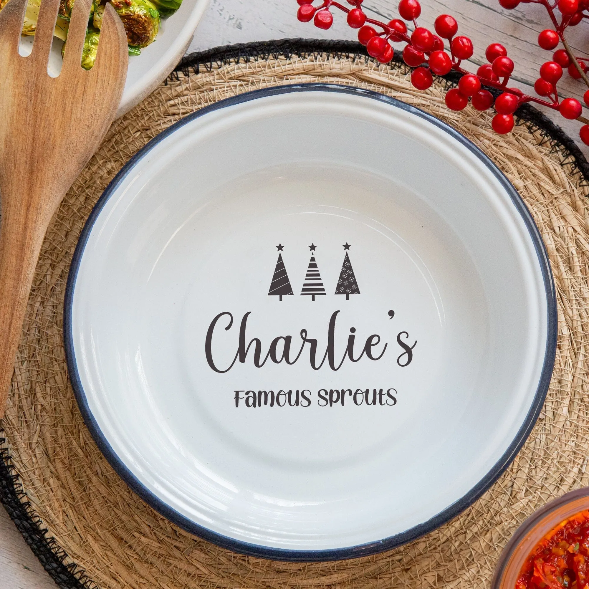 Personalised Christmas Serving Bowl