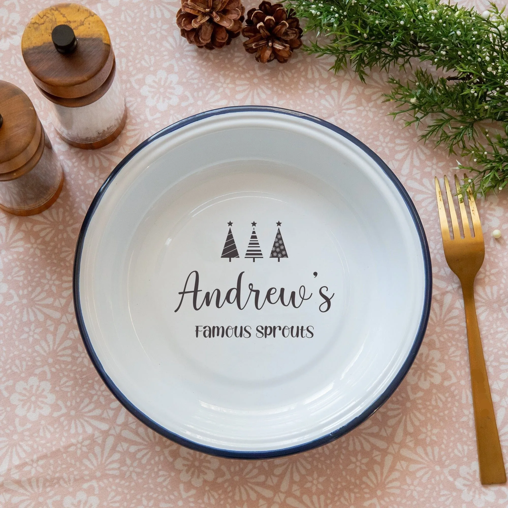 Personalised Christmas Serving Bowl