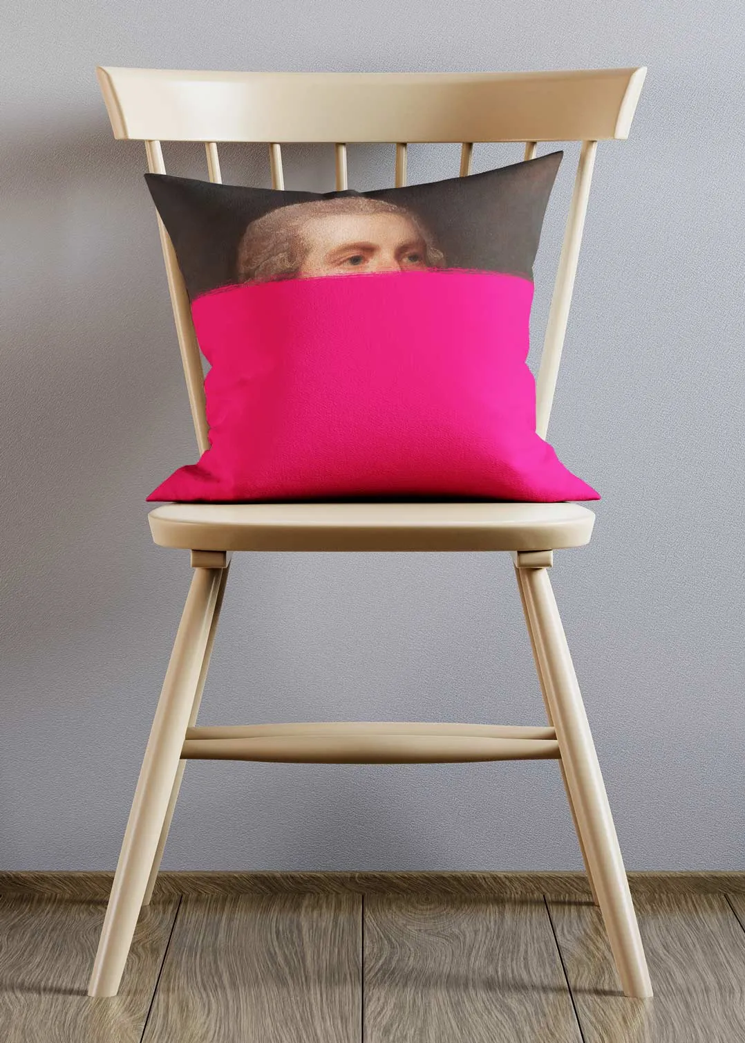 Pink Submerged Paint Portrait Cushion