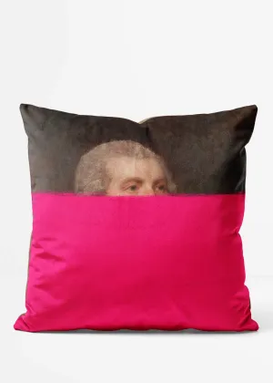 Pink Submerged Paint Portrait Cushion