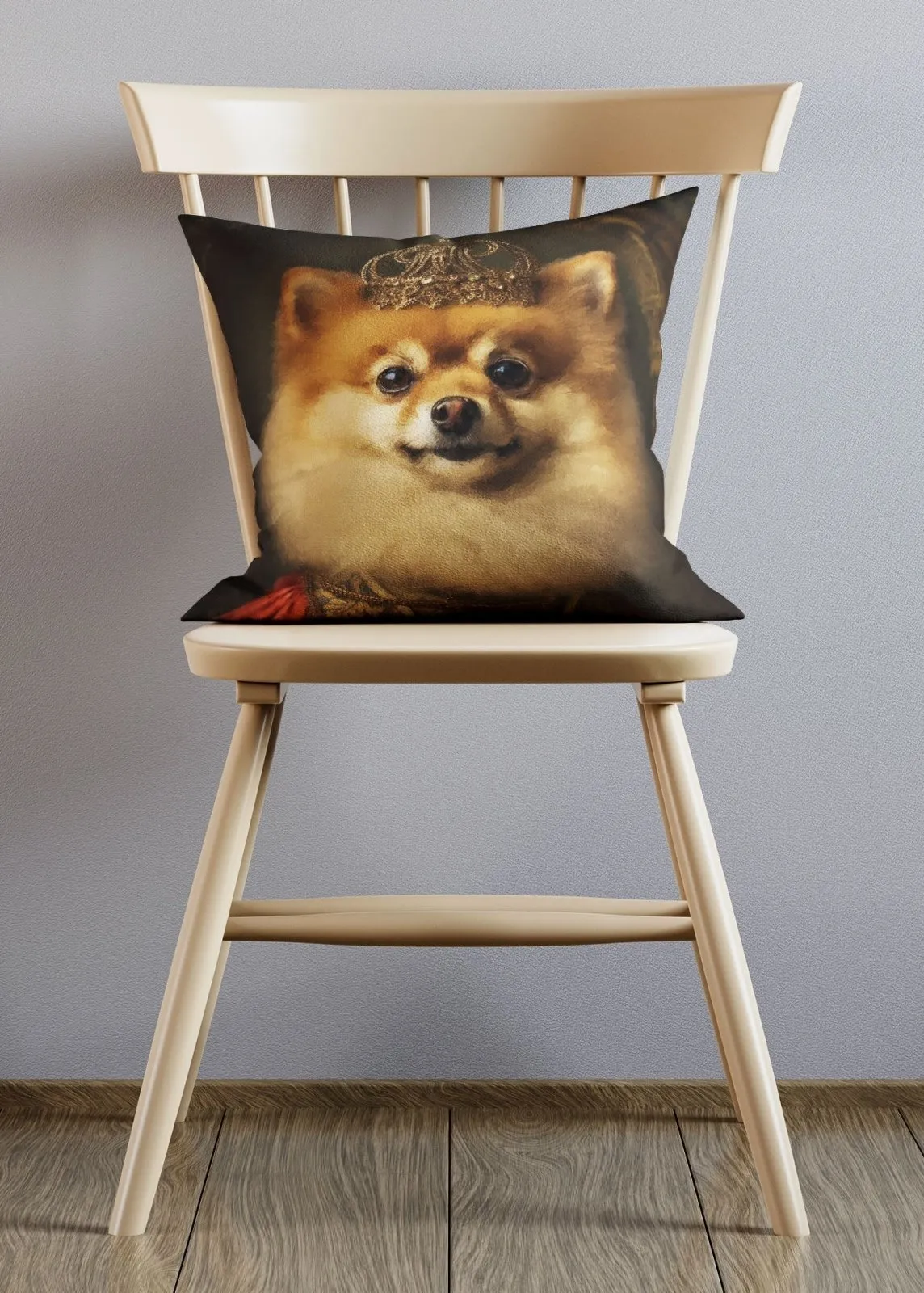 Pomeranian Animal Portrait Cushion