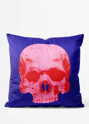 Popart Warhol Style Pink Skull Cushion