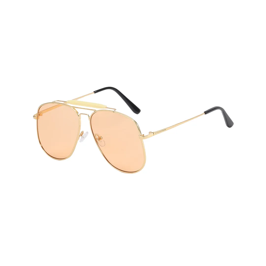 Pre Order:  Metal Large Frame Tinted Sunglasses