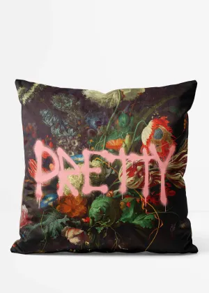 Pretty Spraypaint Graffiti Altered Art Cushion