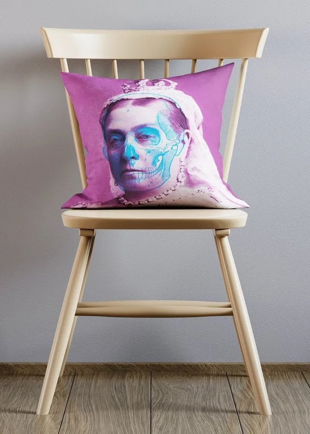 Queen Victoria Skull Cushion