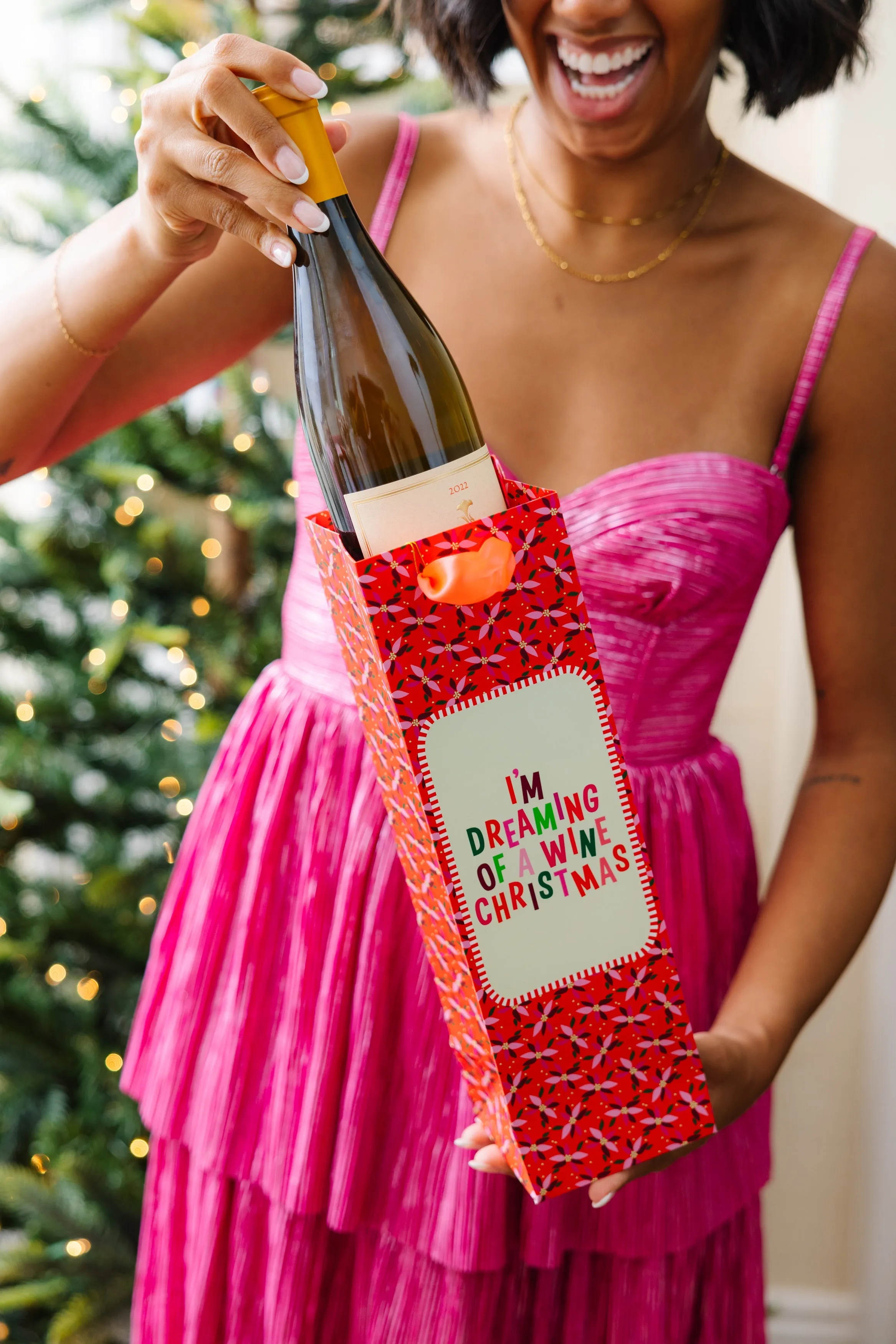 "I'm Dreaming of a Wine Christmas" Wine Bag