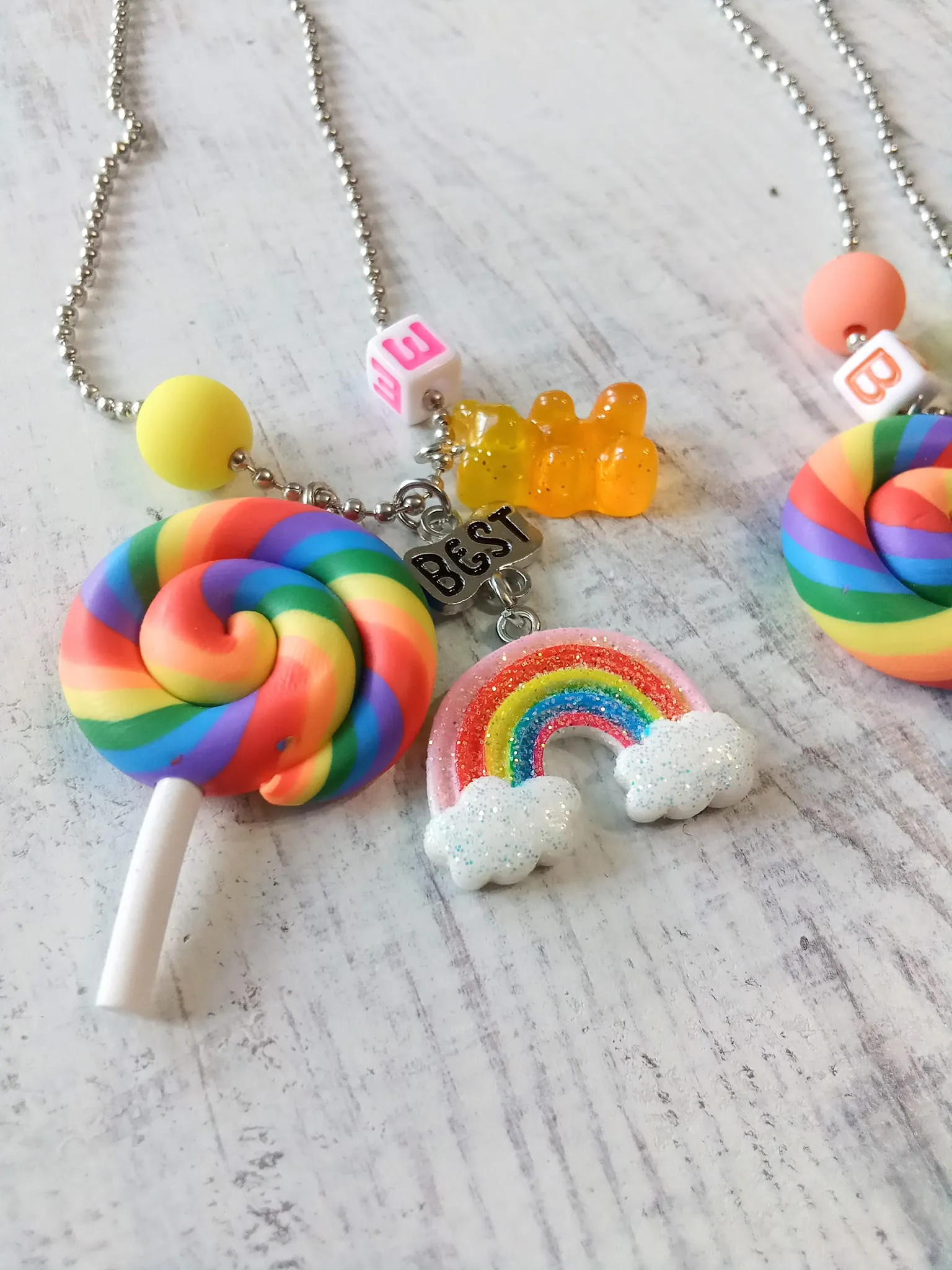 Rainbow Best Friend Necklaces ll Best Friend Gifts ll Bestie Life