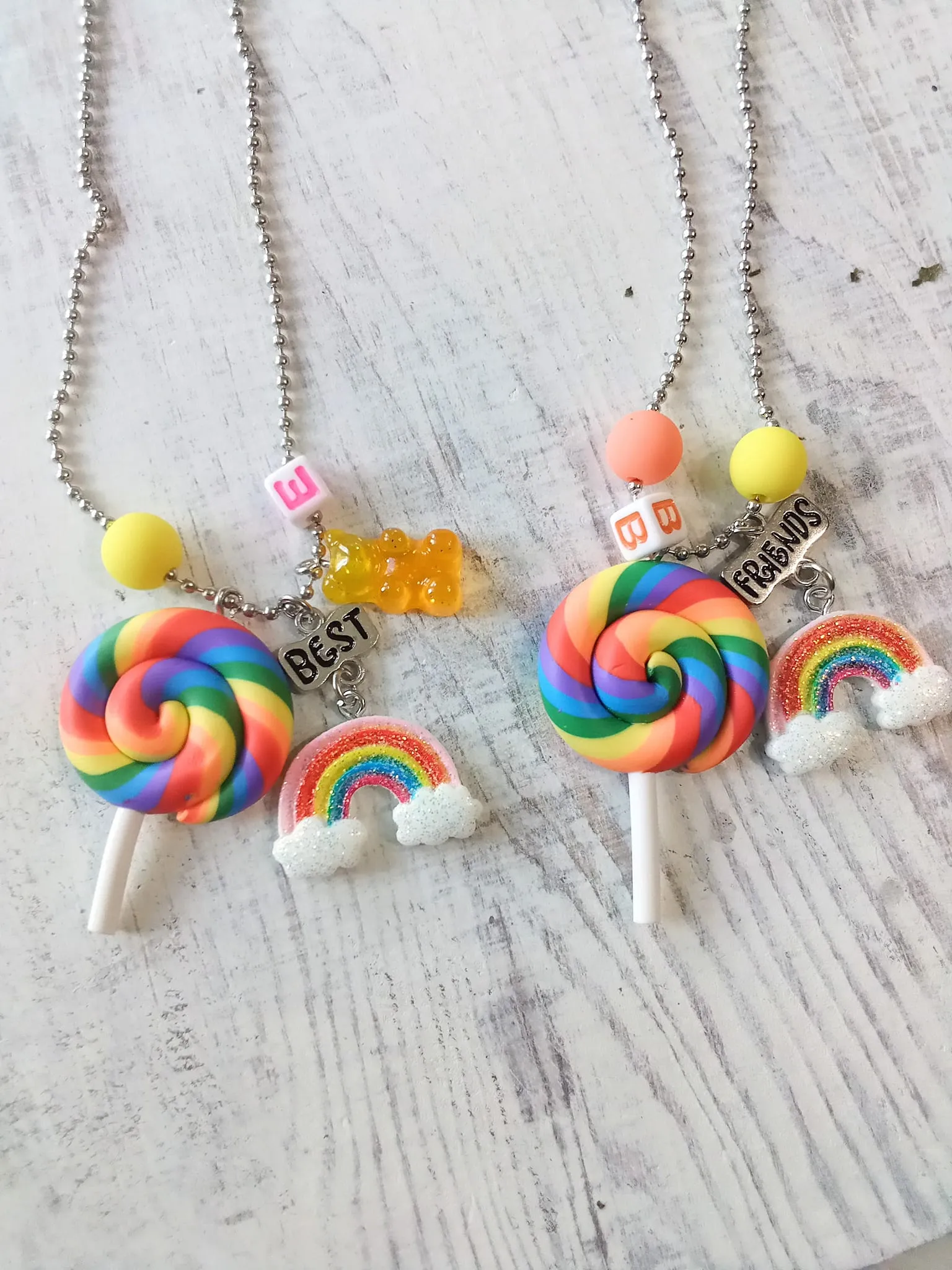 Rainbow Best Friend Necklaces ll Best Friend Gifts ll Bestie Life