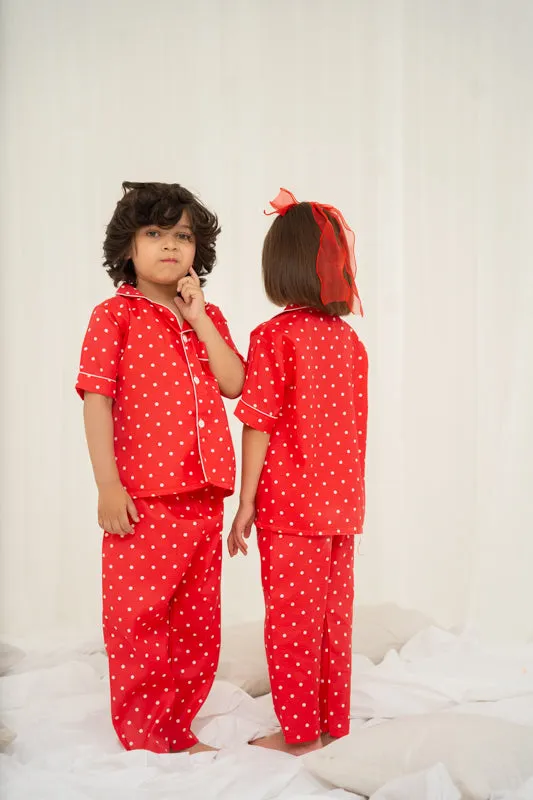 Red Polka Nightsuit