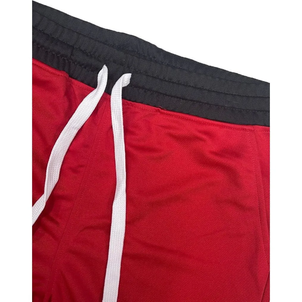 Red Striped Basketball Shorts