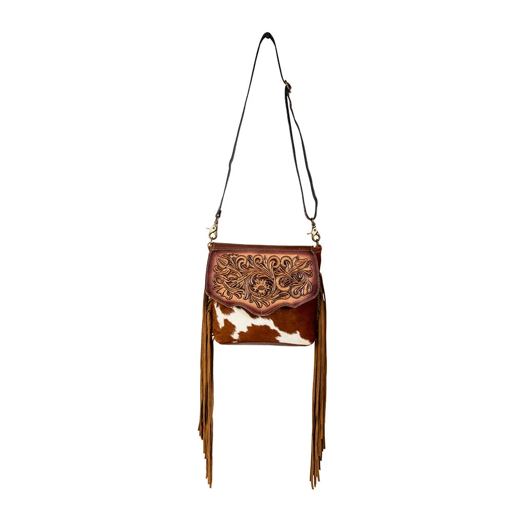 Roswell Way Fringed Hand-Tooled Bag