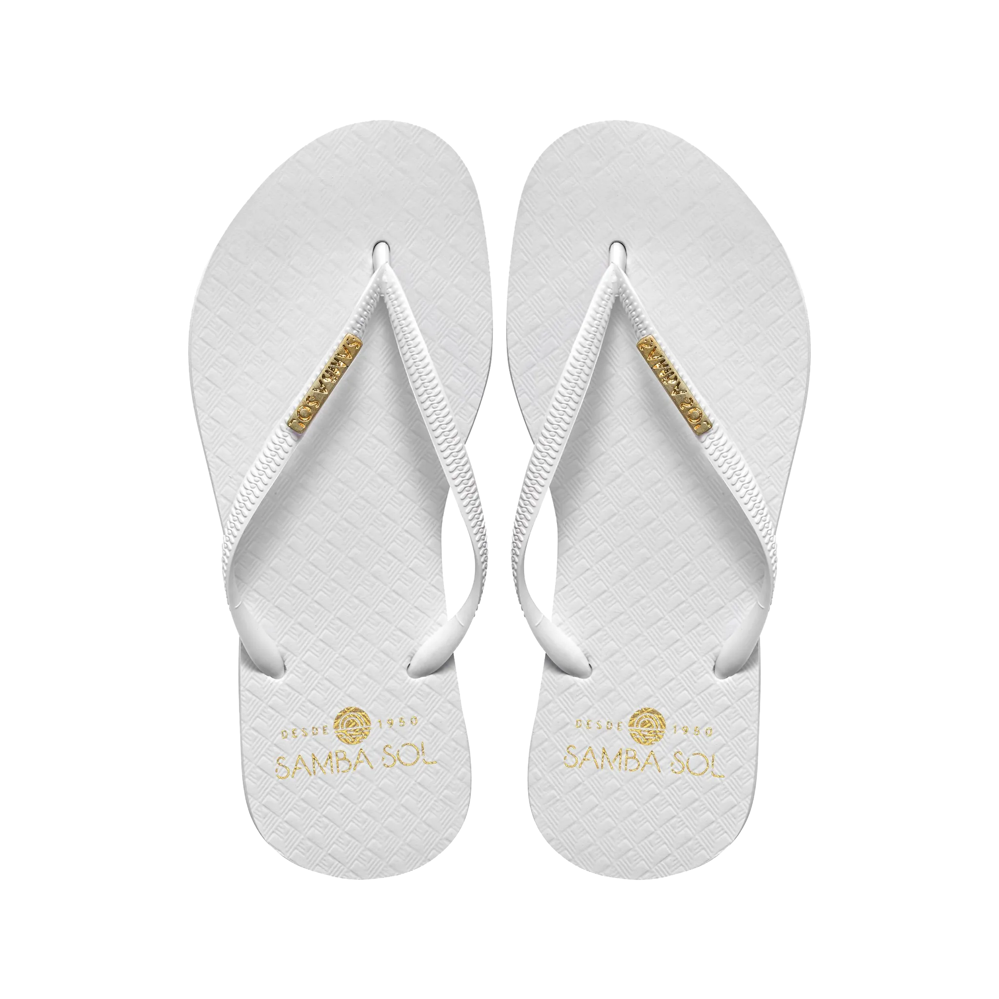 Samba Sol Women's Fashion Collection Flip Flops - Classic White