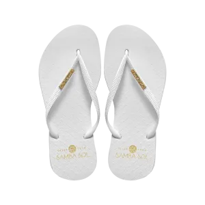 Samba Sol Women's Fashion Collection Flip Flops - Classic White