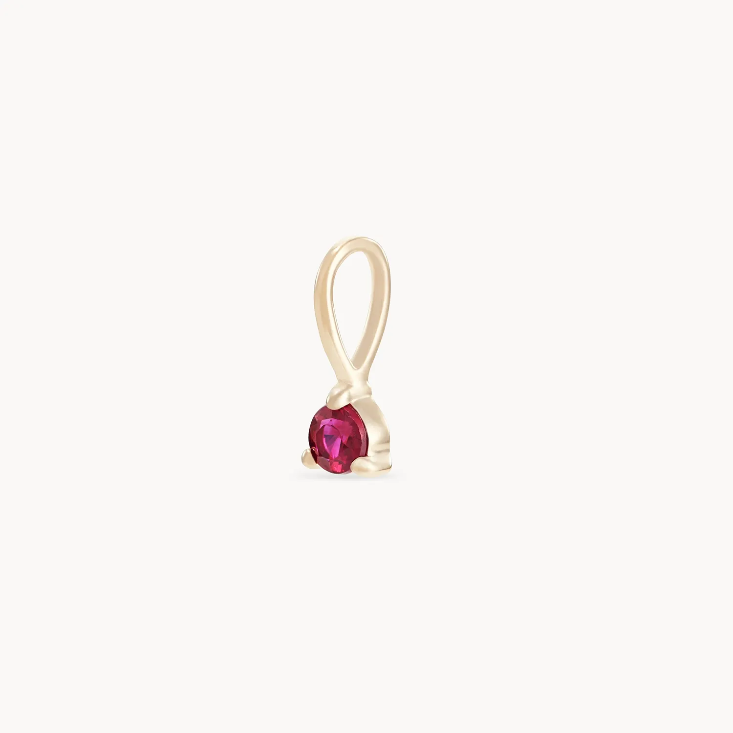 serendipity july birthstone charm - 10k yellow gold charm, ruby