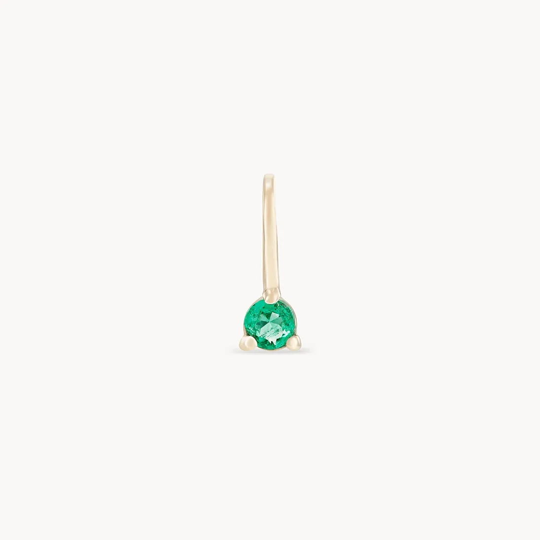 serendipity may birthstone charm - 10k yellow gold charm, emerald