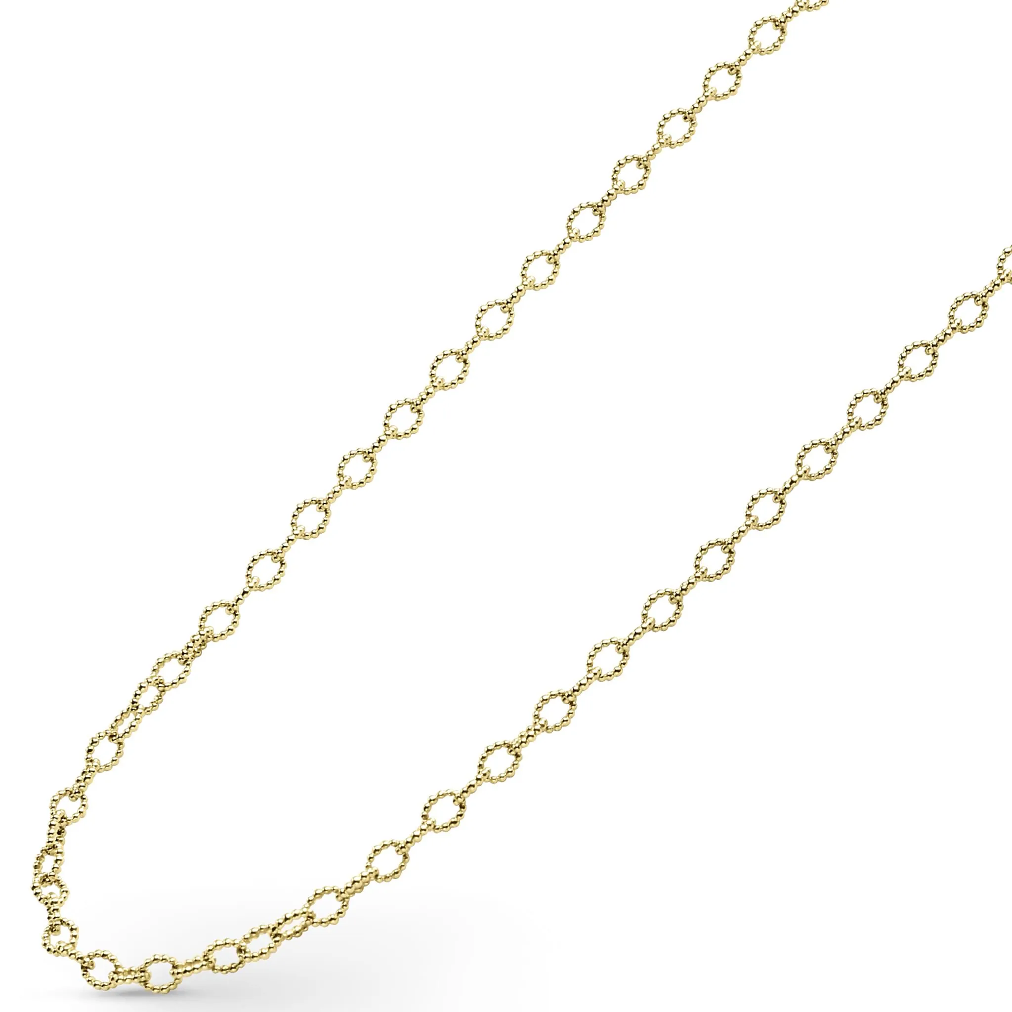 Signature Caviar 18K Gold Petite Link Necklace