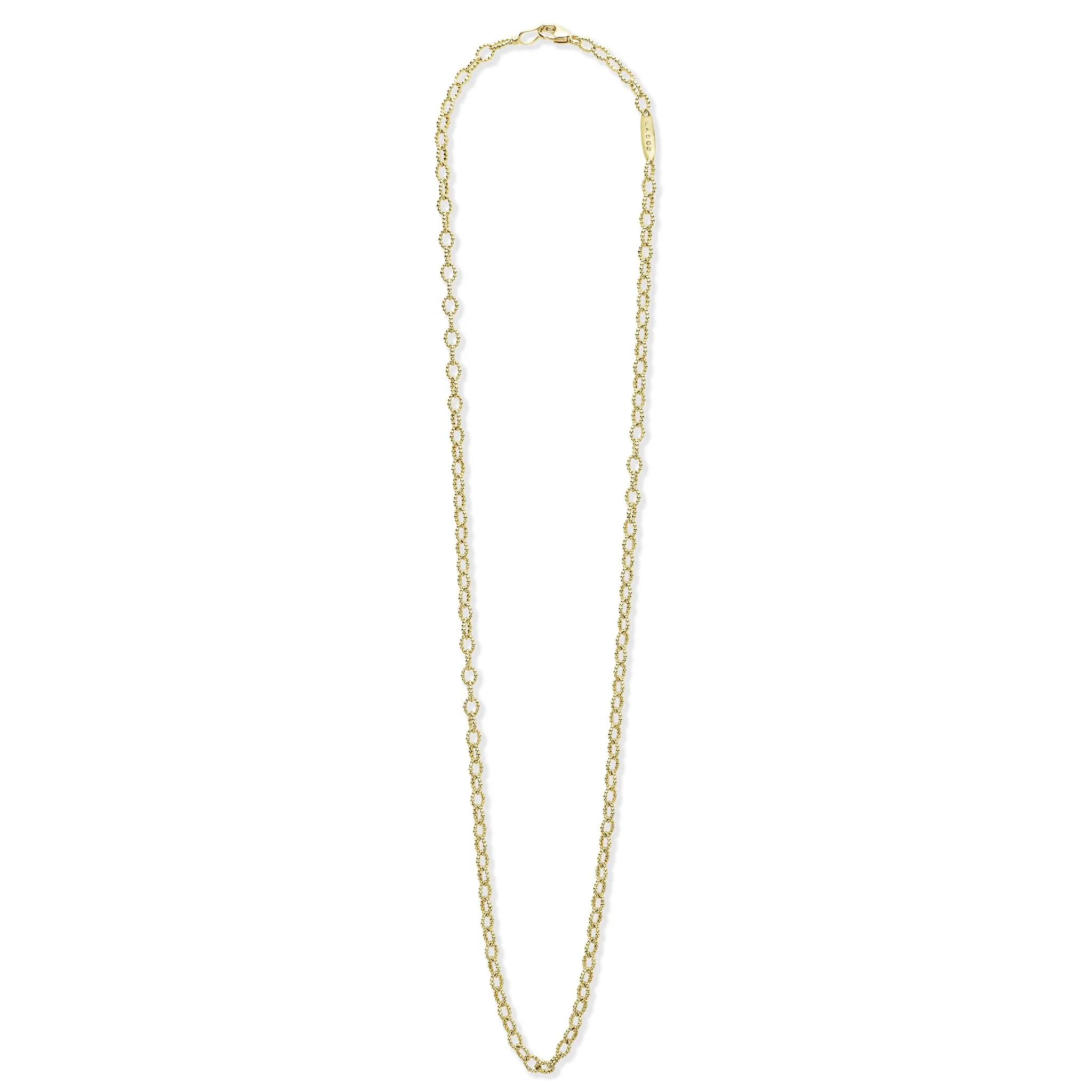 Signature Caviar 18K Gold Petite Link Necklace