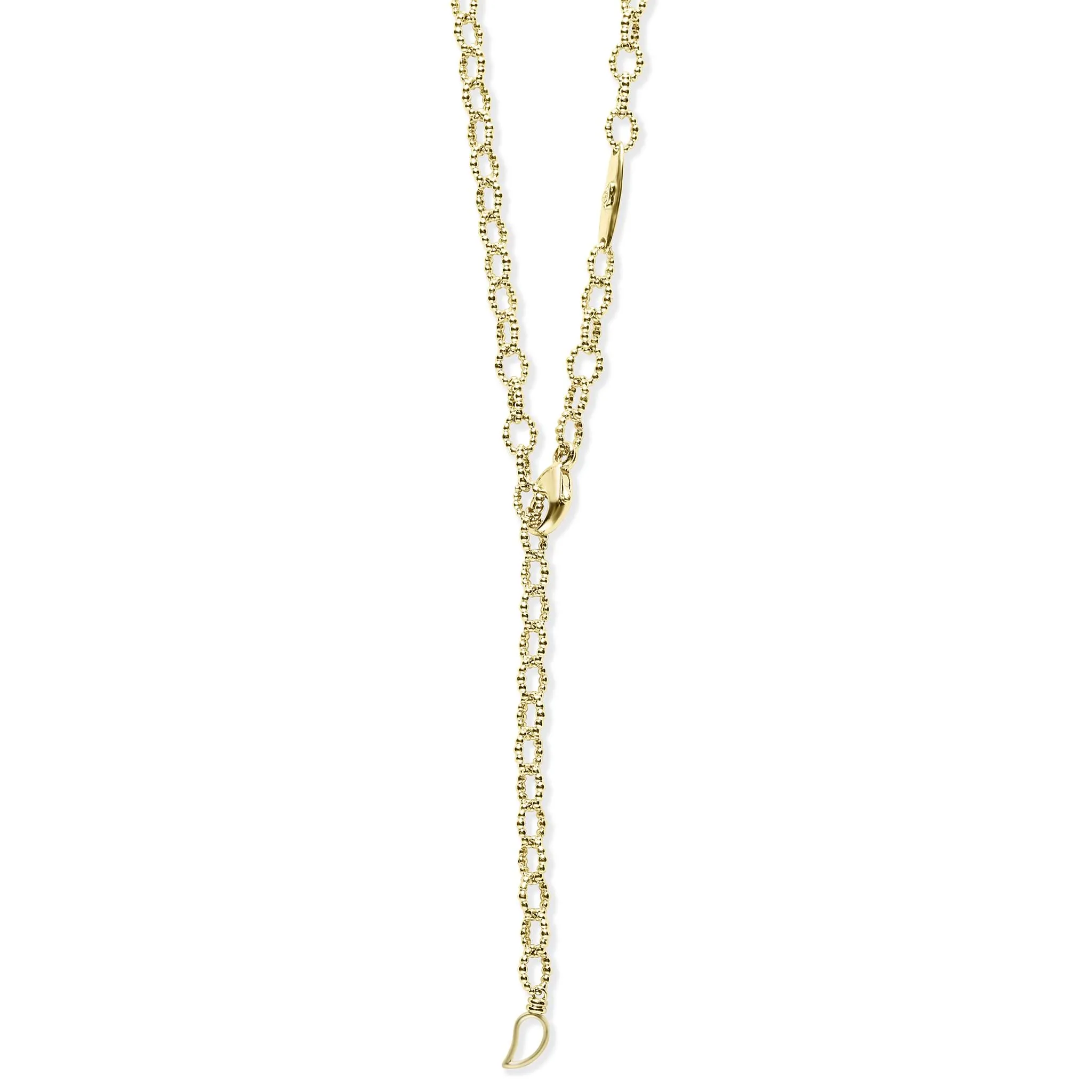 Signature Caviar 18K Gold Petite Link Necklace